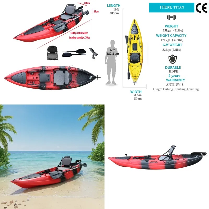 Kayak Pancing Duduk Tunggal 10 - Fishing Kayak Paddle ulasan dan harga